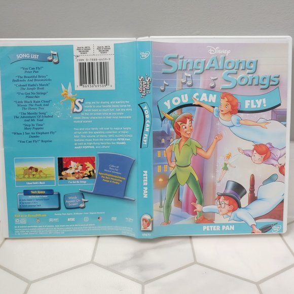 Disney 4 DVD Kids Movie Bundle -Aladdin, Merry Madagascar & Peter Pan Sing Along - Picture 6 of 8